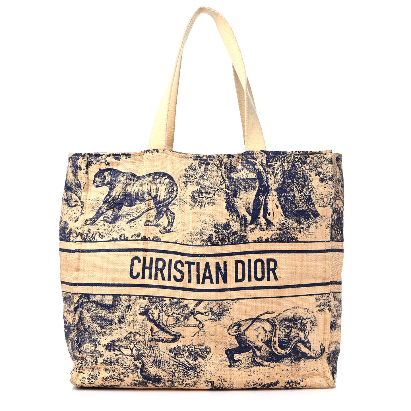 Straw Dioriviera Tote Beige