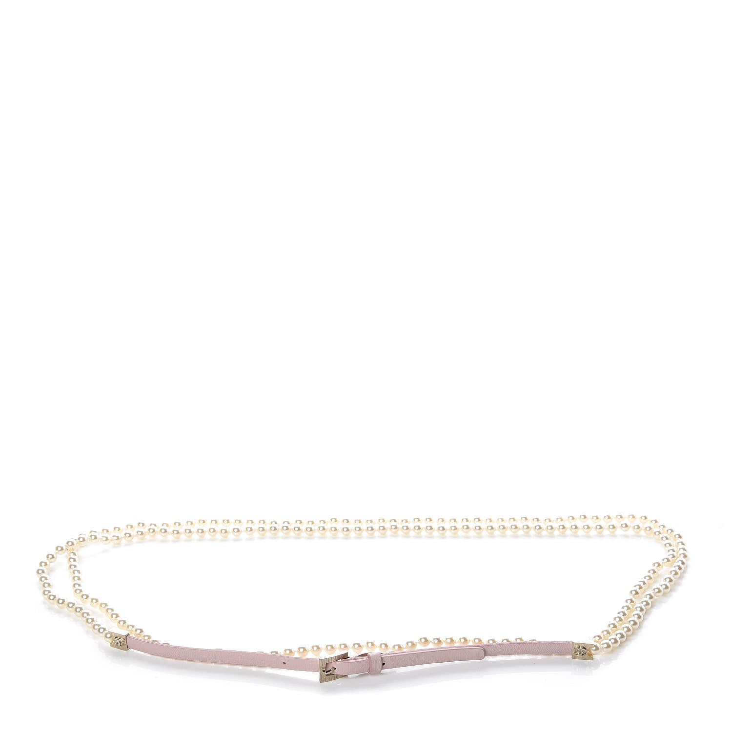 Chanel Pearl Lambskin CC Double Strand Belt 85 34 Pink 1 of 8