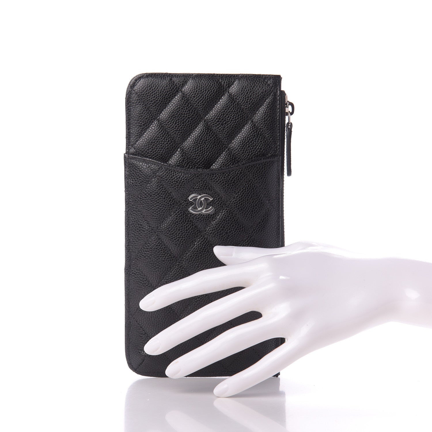 Chanel Caviar Quilted Classic iPhone Pouch Black 2 of 8
