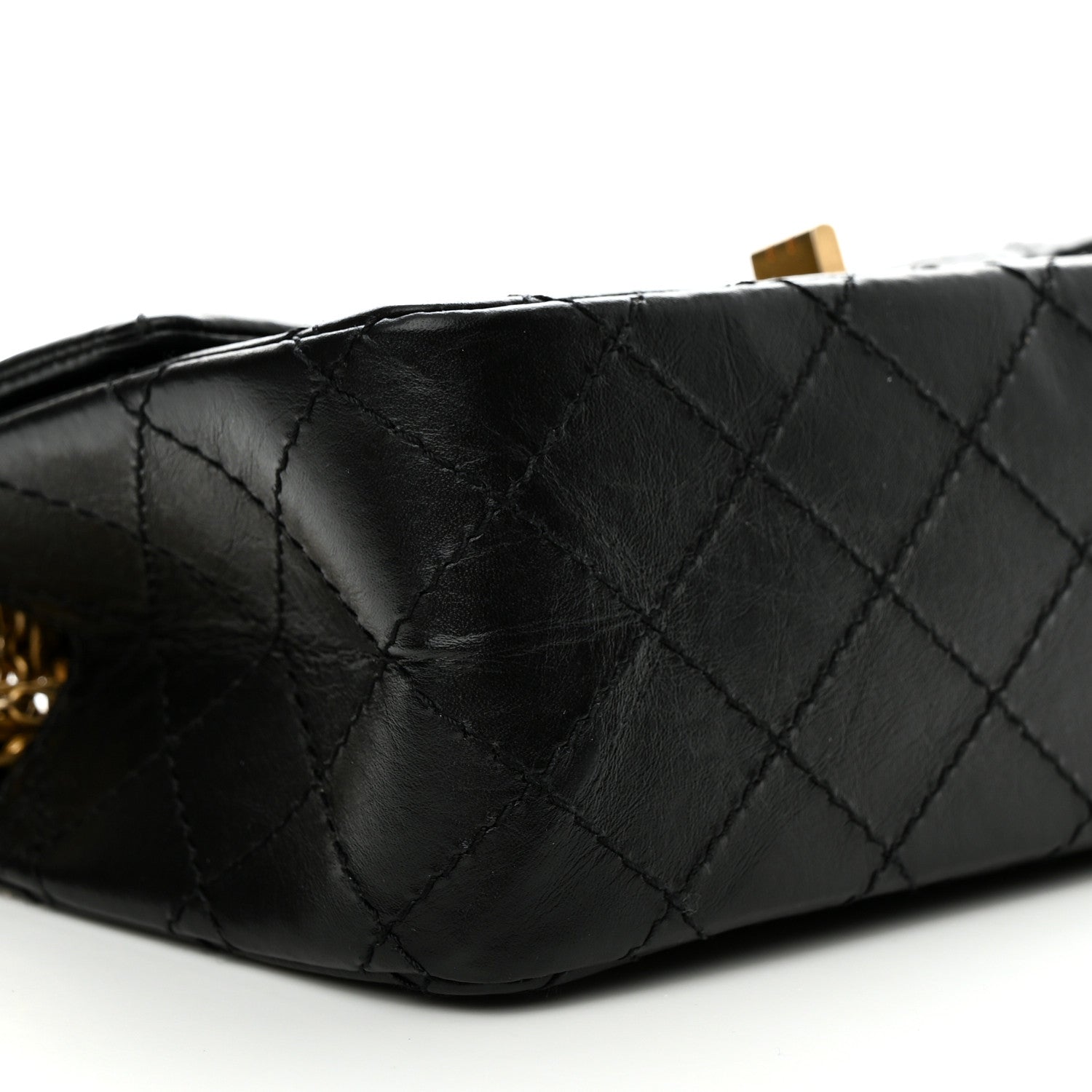 Chanel Aged Calfskin Quilted 2.55 Reissue Mini Flap Black 9 of 11
