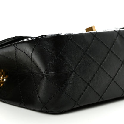 Chanel Aged Calfskin Quilted 2.55 Reissue Mini Flap Black 9 of 11