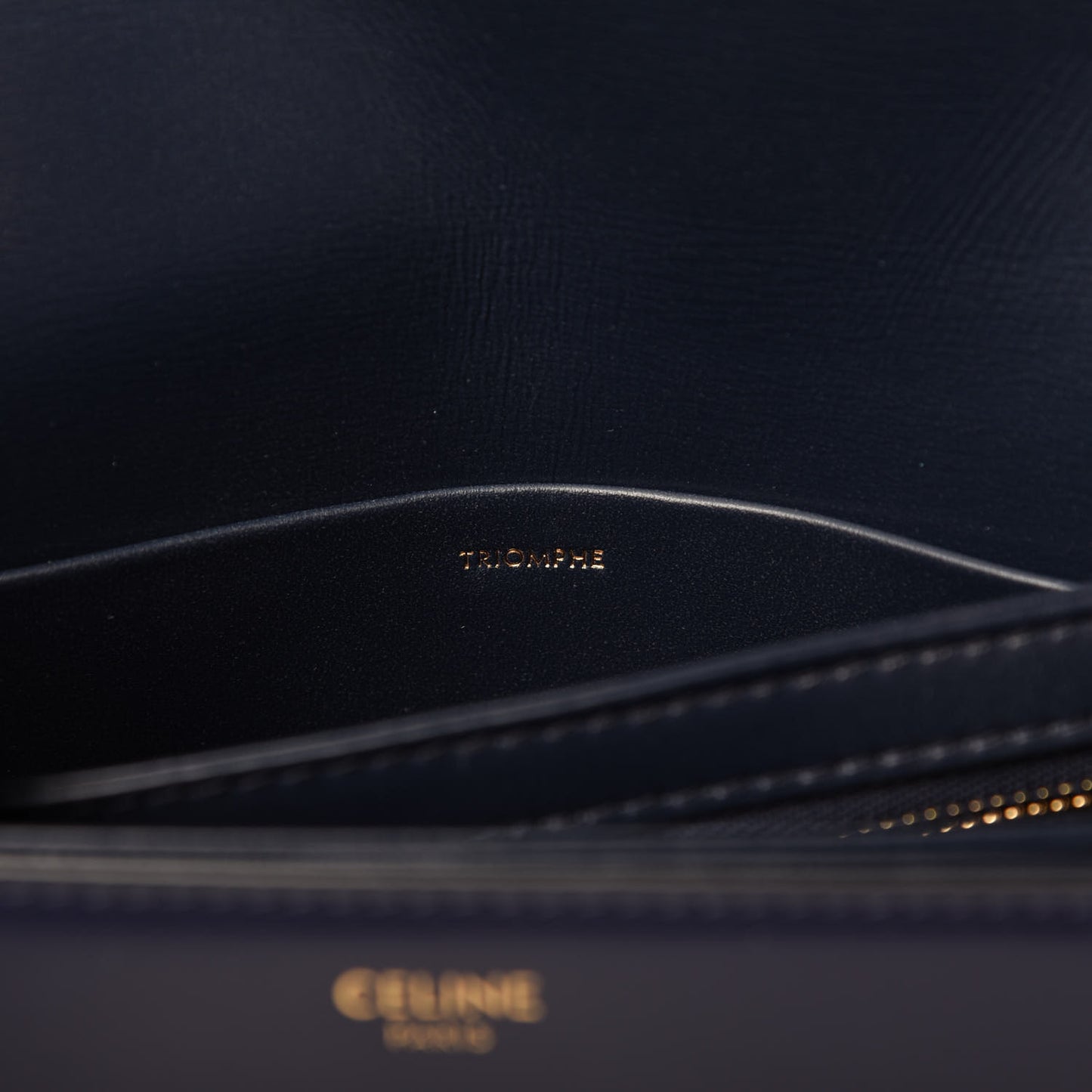 Shiny Calfskin Teen Triomphe Dark Blue