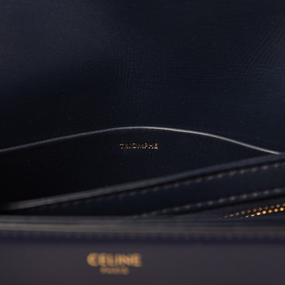 Celine Shiny Calfskin Teen Triomphe Dark Blue 9 of 10