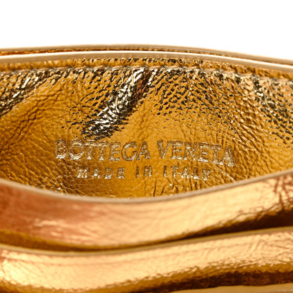Bottega Veneta Metallic Nappa Intrecciato Card Holder Gold 6 of 7