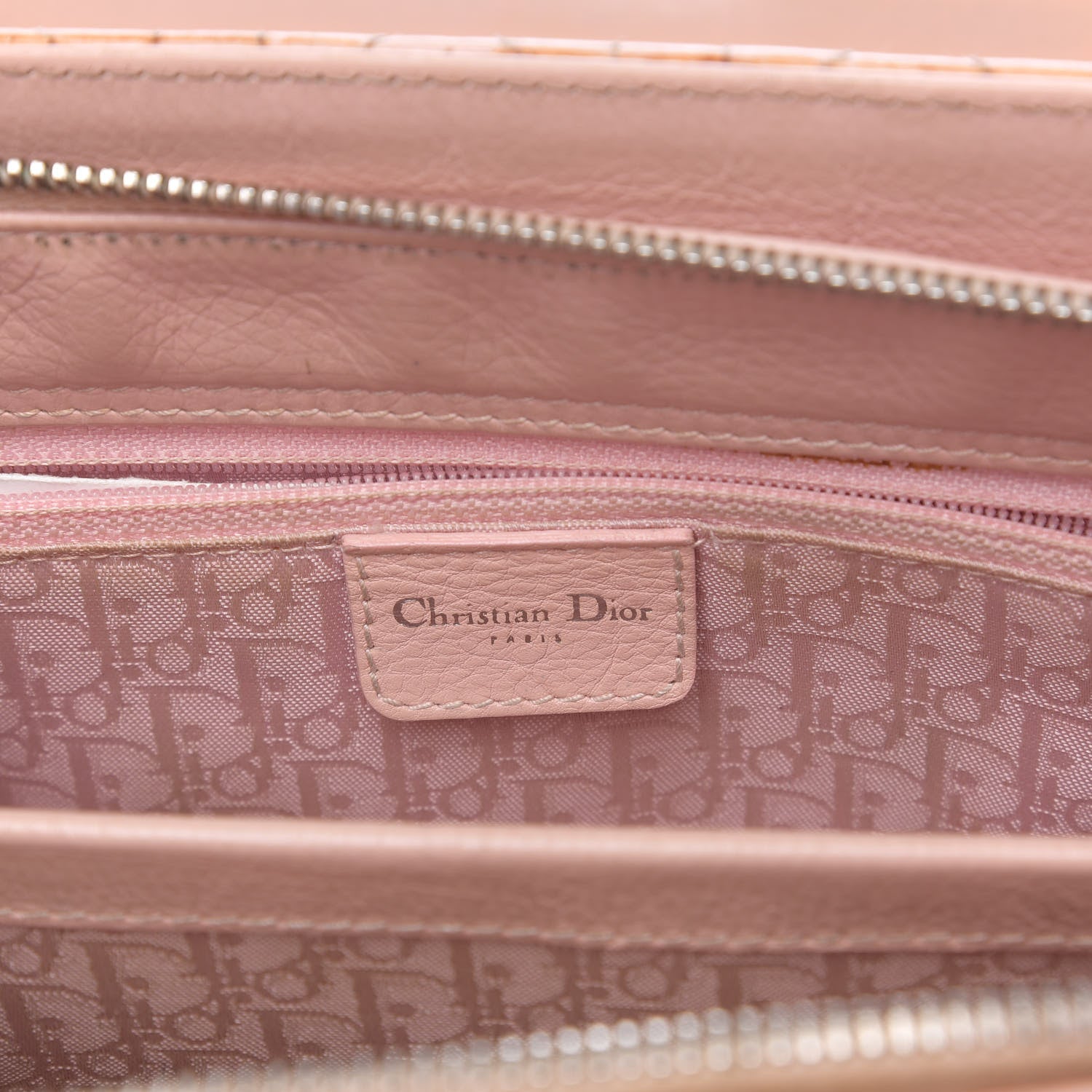 Christian Dior Calfskin Cannage Stitched East West Lady Dior Rose Clair 12 of 21