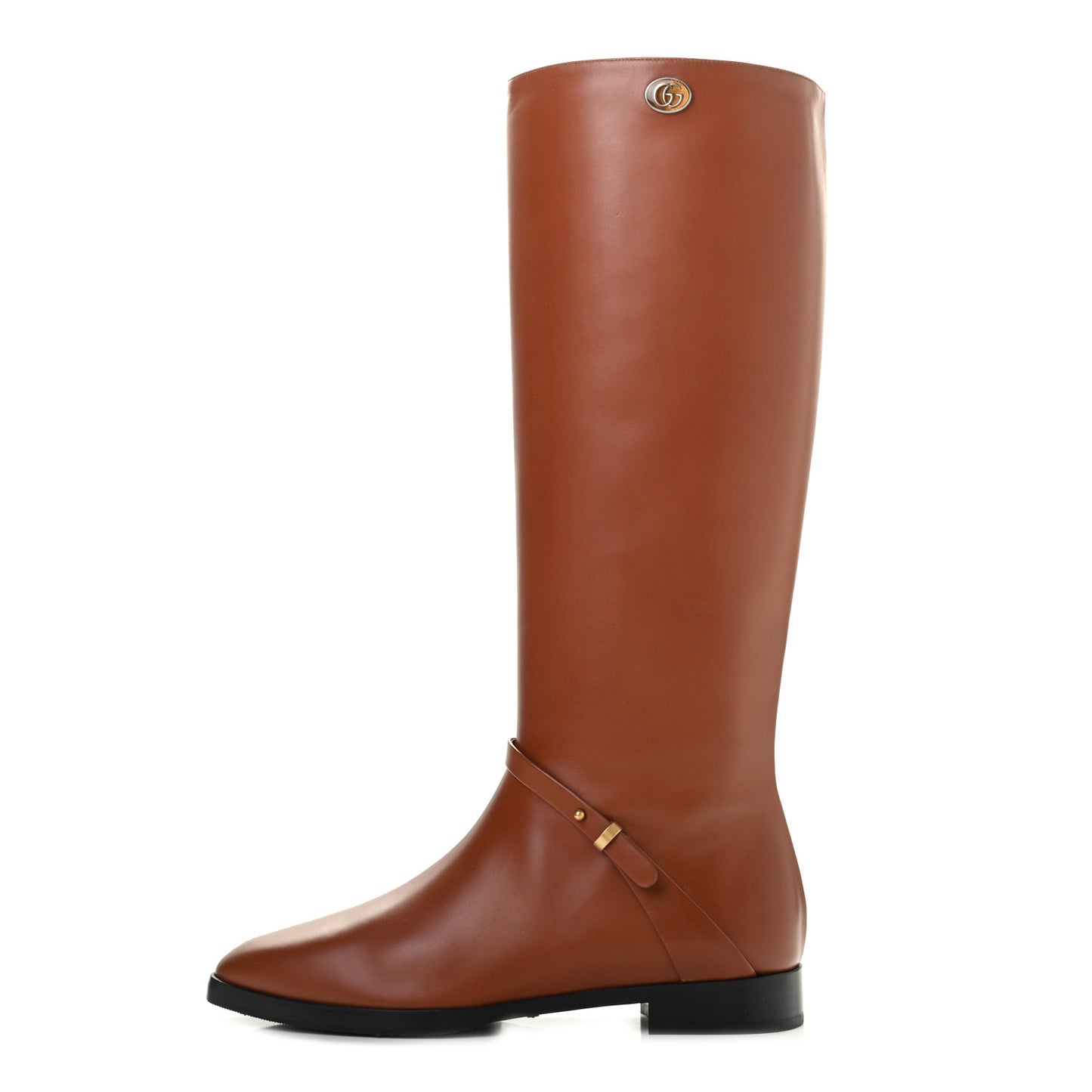 Calfskin Rosie Tall Riding Boots 37.5 Brown Papaya