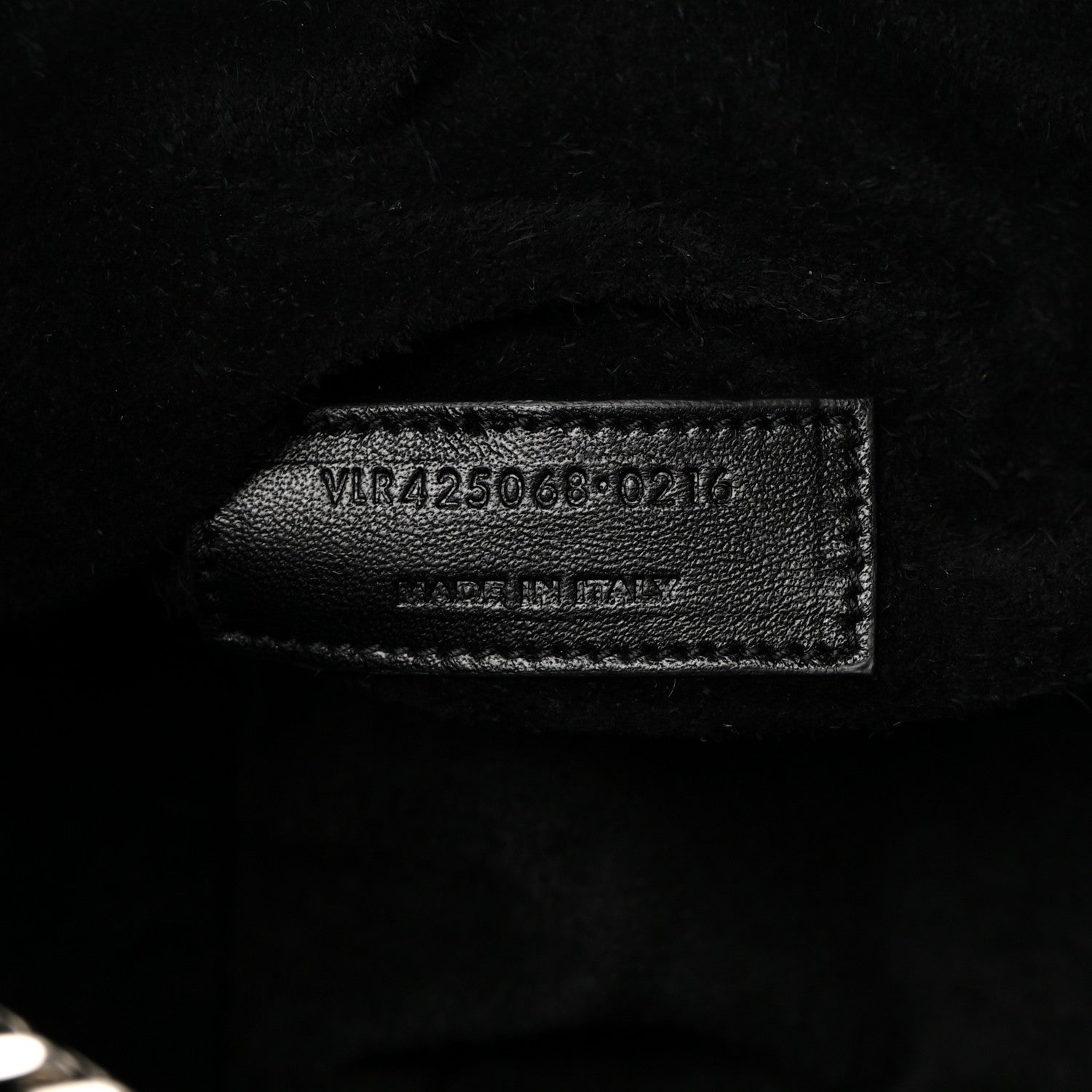 Saint Laurent Woven Wool Embroidered Baby Emmanuelle Bucket Bag Black 7 of 13