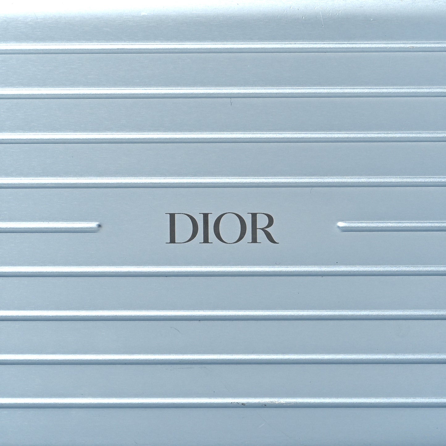 X RIMOWA Aluminum Personal Clutch On Strap Bleu
