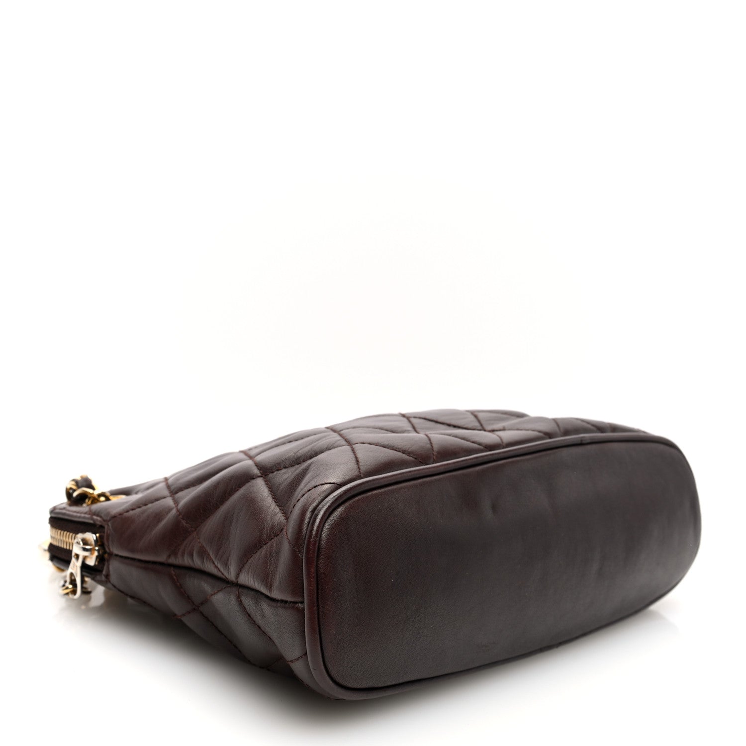 Chanel Lambskin Quilted Shoulder Bag Brown 4 of 10