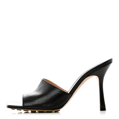 Bottega Veneta Lambskin Stretch Mule Sandals 39.5 Black 1 of 10