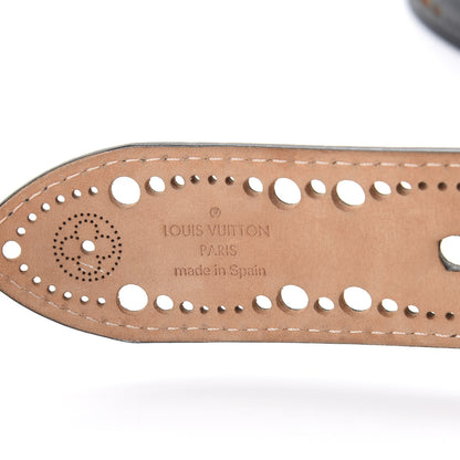 Louis Vuitton Perforated Mahina Phoenix Belt 90 36 Black 3 of 6