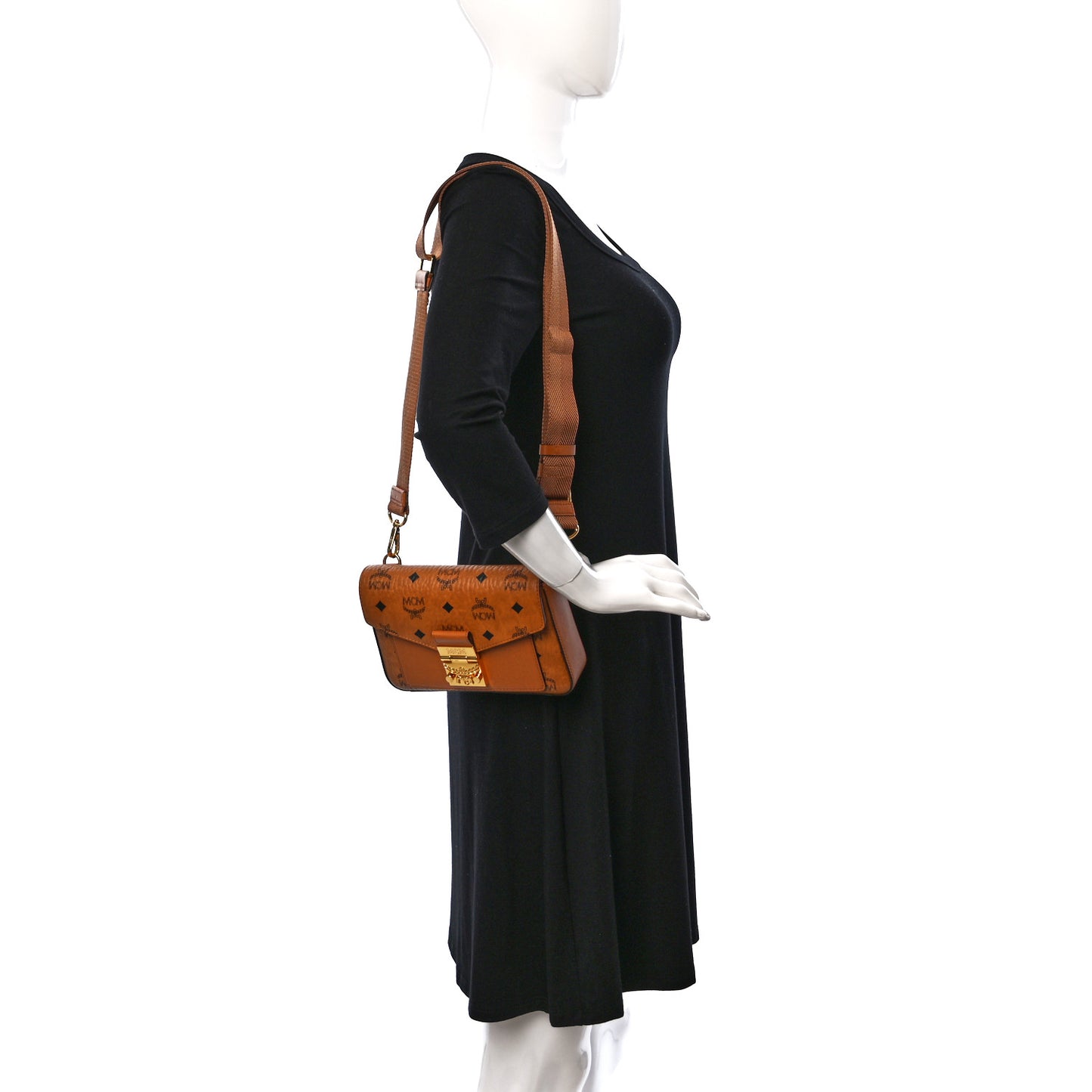 Visetos Small Millie Crossbody Belt Bag Cognac