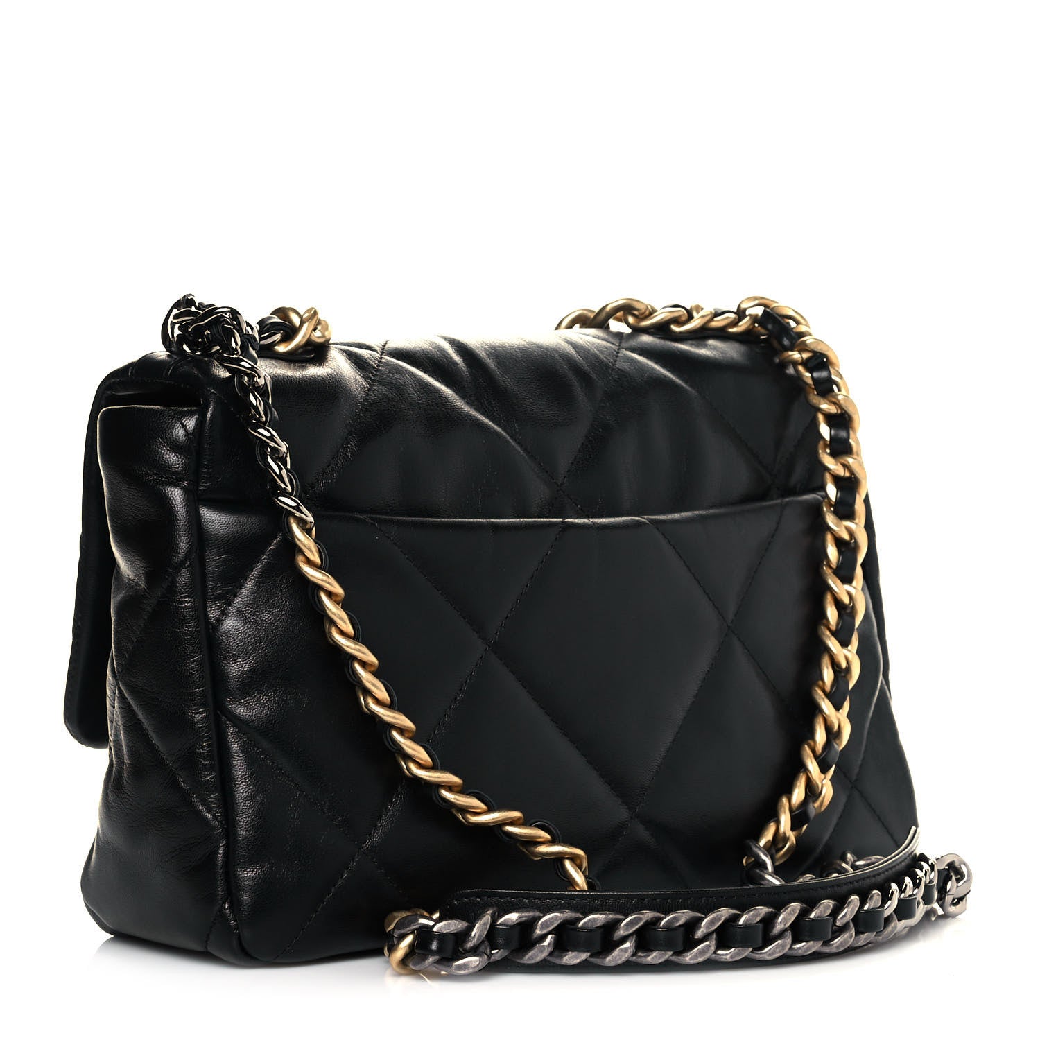 Chanel Lambskin Quilted Large Chanel 19 Flap Black 3 of 10