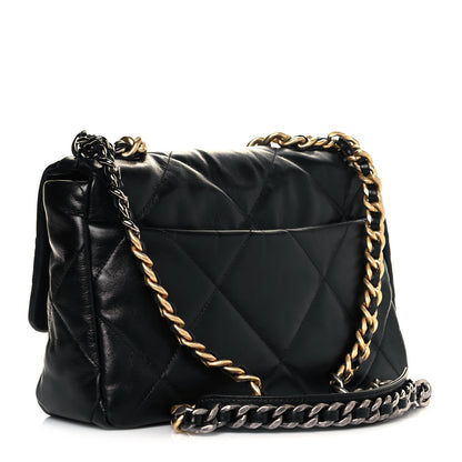 Chanel Lambskin Quilted Large Chanel 19 Flap Black 3 of 10