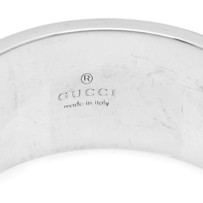Gucci 18K White Gold Wide Icon Ring 59 8.75 6 of 6