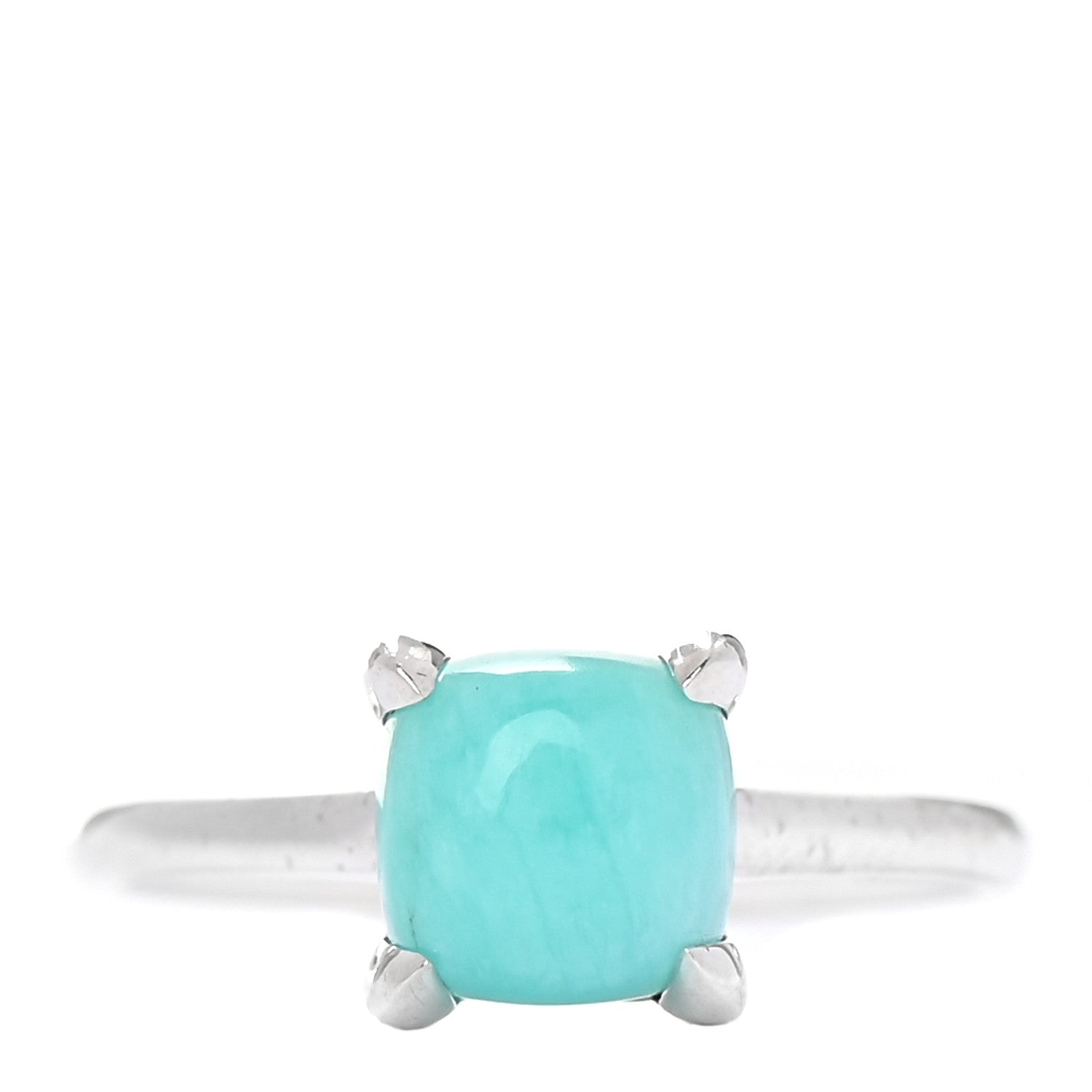 Tiffany Sterling Silver Amazonite Paloma Picasso Sugar Stacks Ring 52 6 1 of 6
