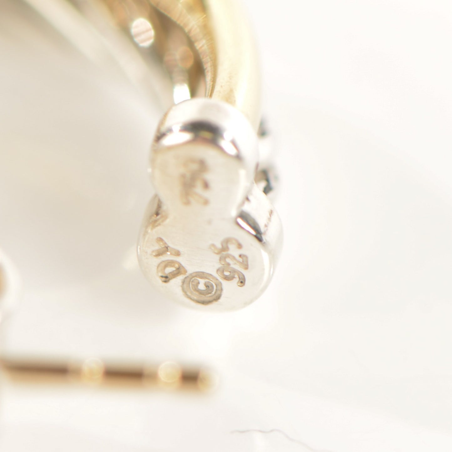 Sterling Silver 18K Yellow Gold 23mm Crossover Cable Hoop Earrings