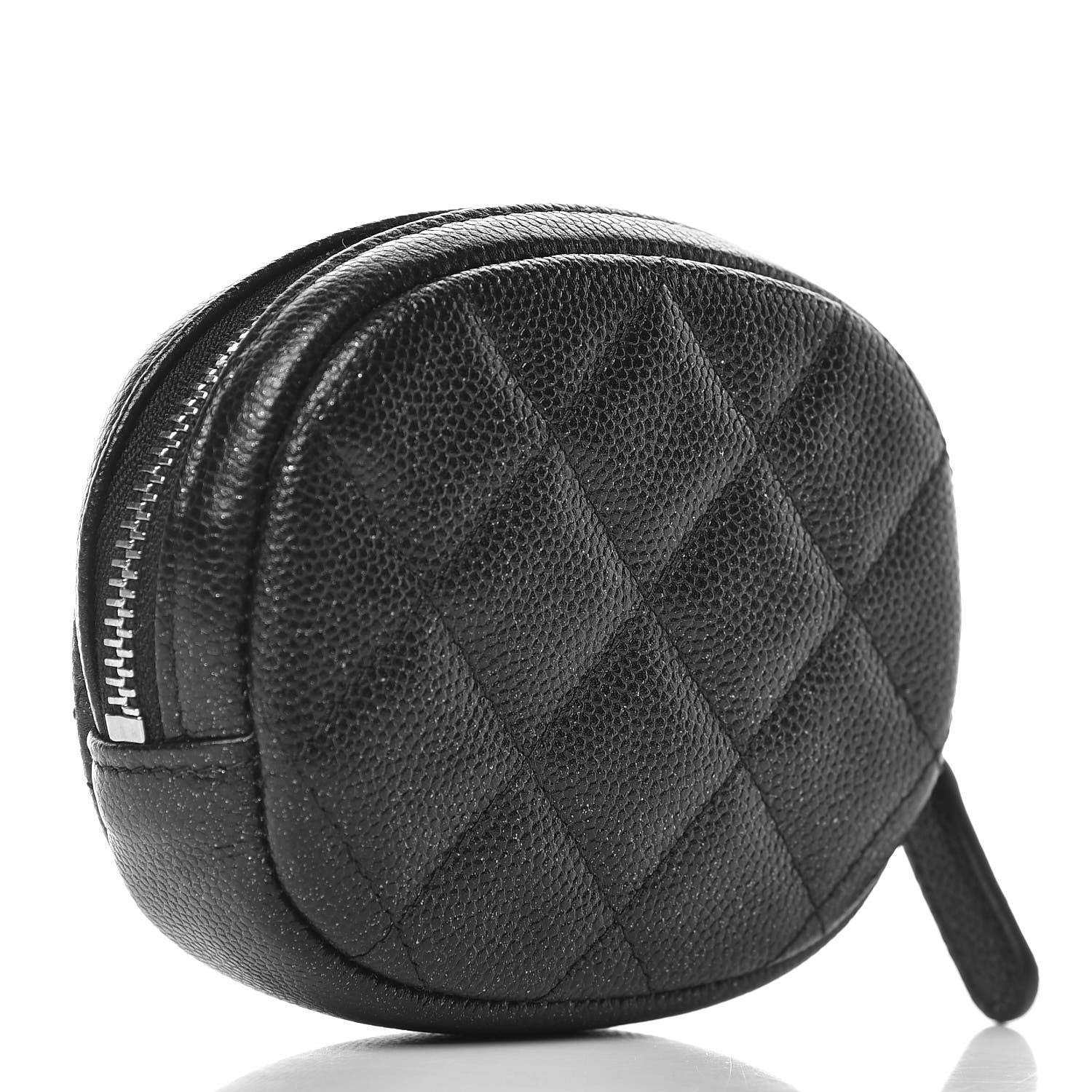 Chanel Caviar Quilted Zip Around Classic Coin Purse Black 3 of 7