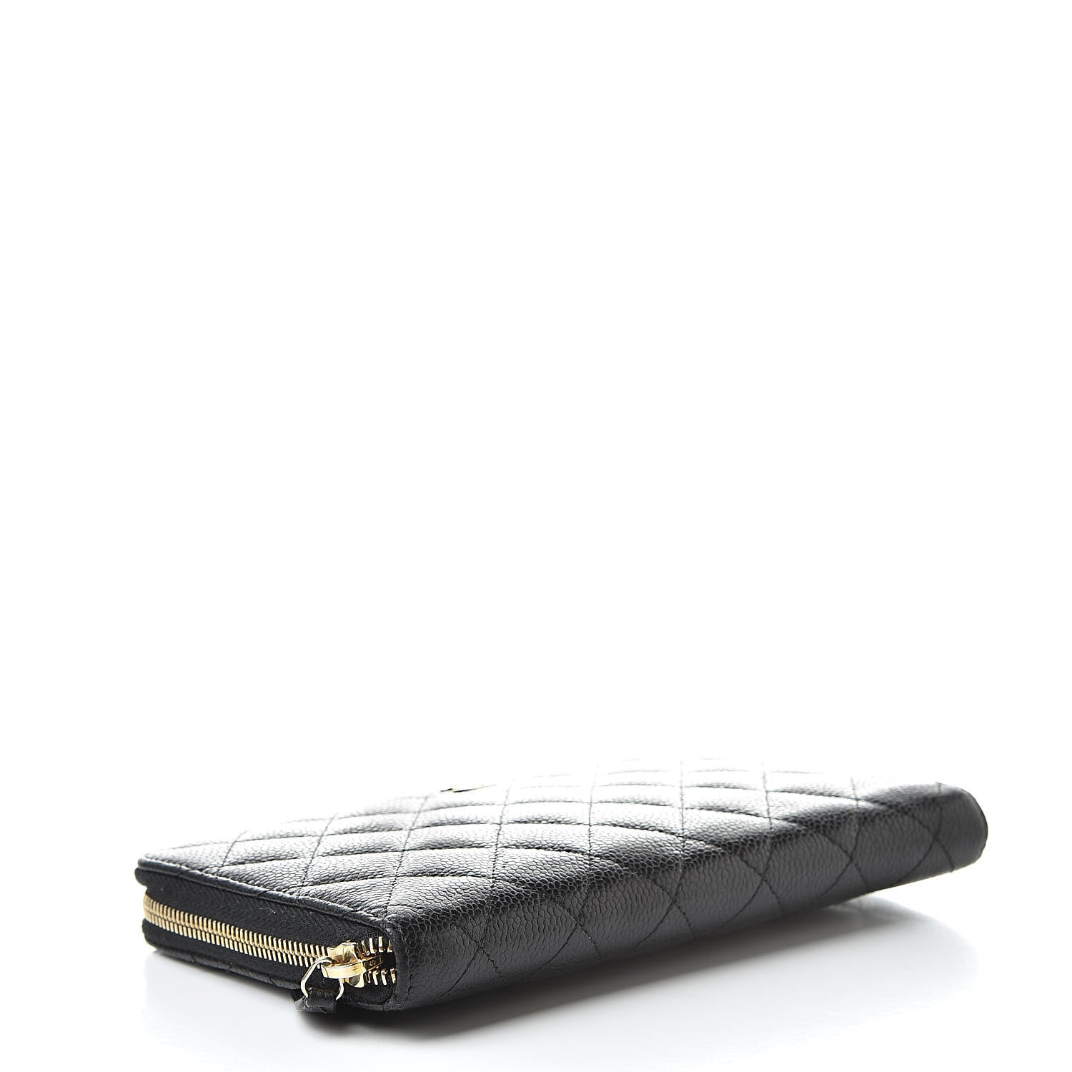 Chanel Caviar Quilted Large Zip Around Organizer Wallet Black 4 of 15