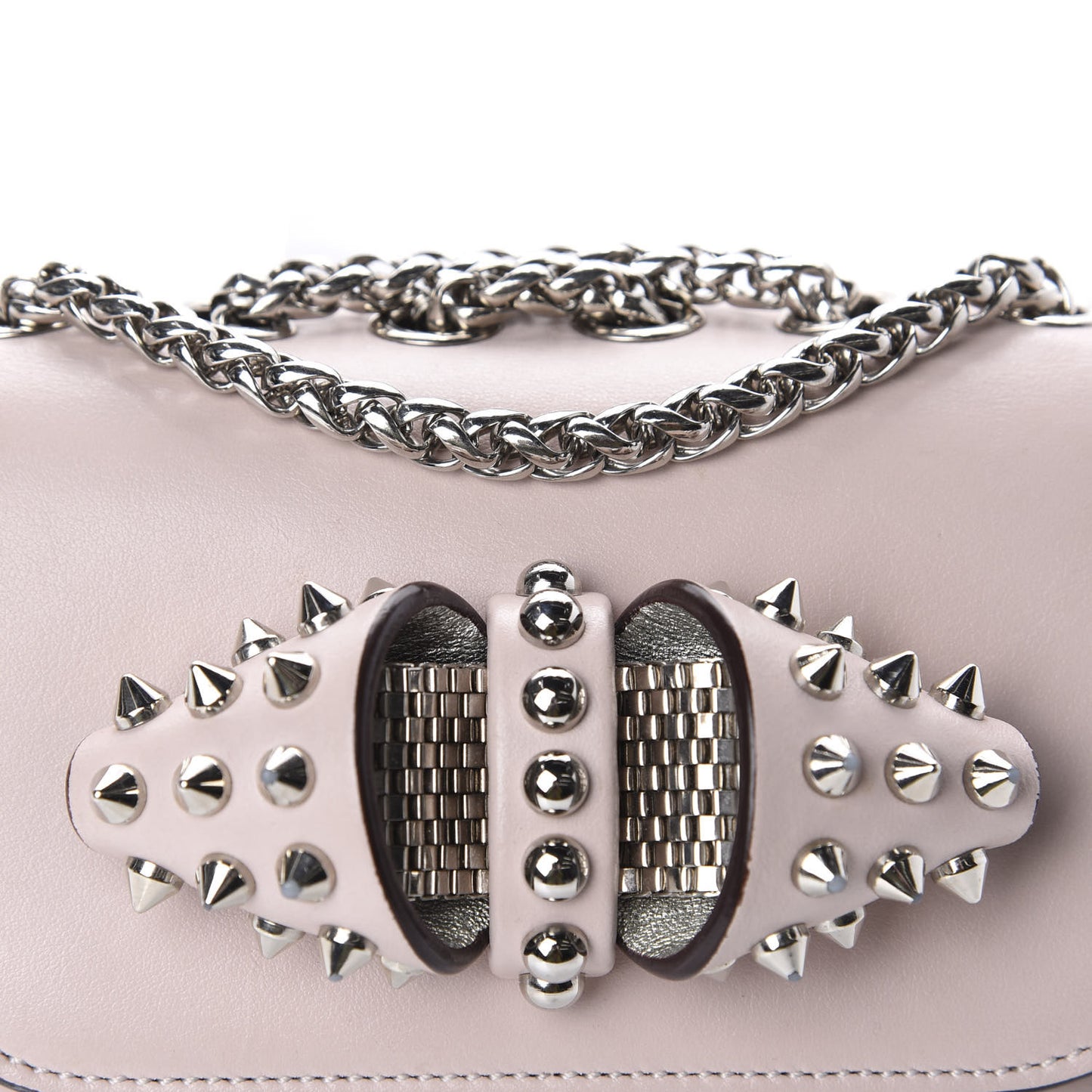 Calfskin Spikes Mini Sweety Charity NV Crossbody Bag Ballerina