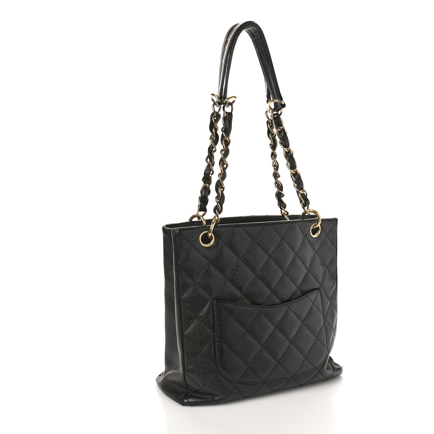 Chanel Caviar Quilted Petit Shopping Tote PST Black 3 of 13