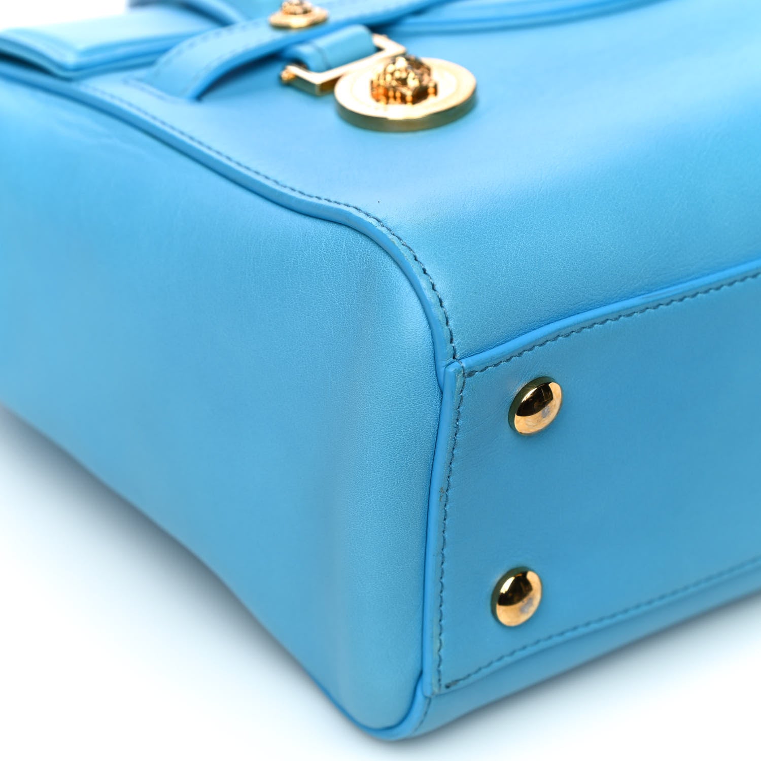 Versace Calfskin Small Day Bag Blue 8 of 22