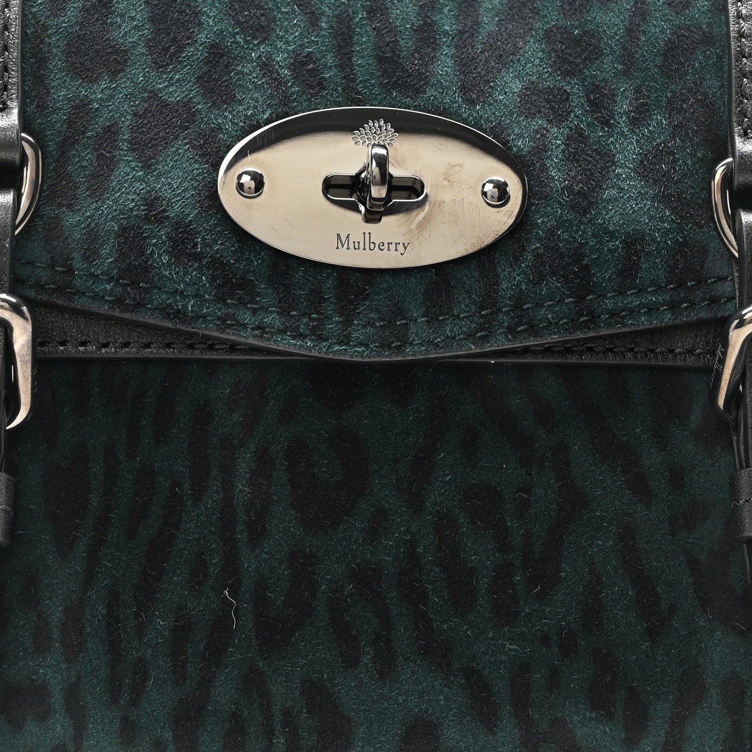 Mulberry Suede Leopard Print Mini Alexa Mulberry Green 7 of 9