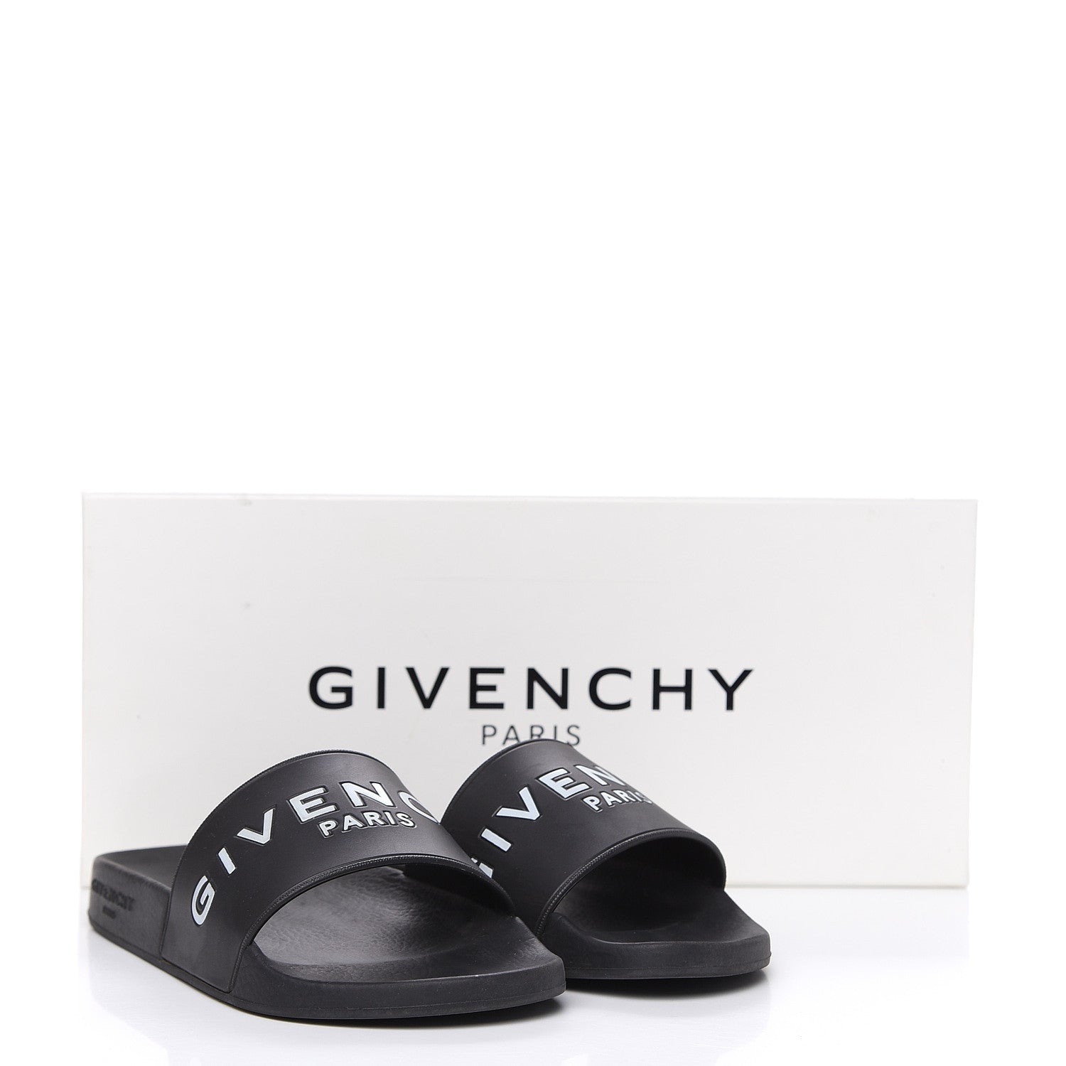 Givenchy Rubber Logo Womens Pool Slide Sandals 36 Black 9 of 9