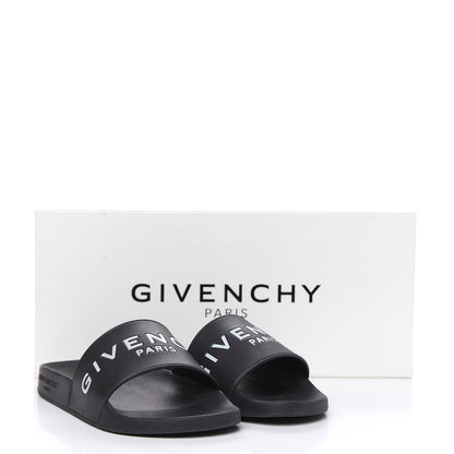 Givenchy Rubber Logo Womens Pool Slide Sandals 36 Black 9 of 9