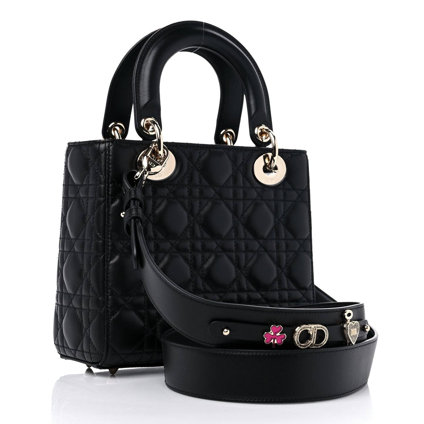 Lambskin Cannage Small My ABCDior Lady Dior Black