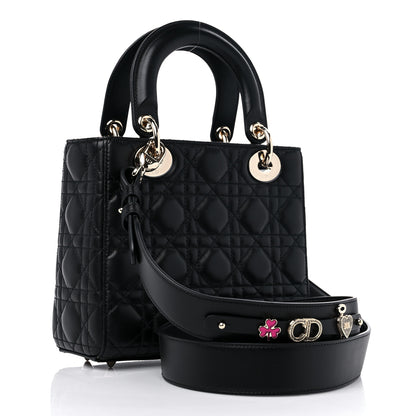Christian Dior Lambskin Cannage Small My ABCDior Lady Dior Black 2 of 8
