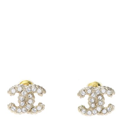 Chanel Crystal Mini CC Earrings Gold 1 of 7