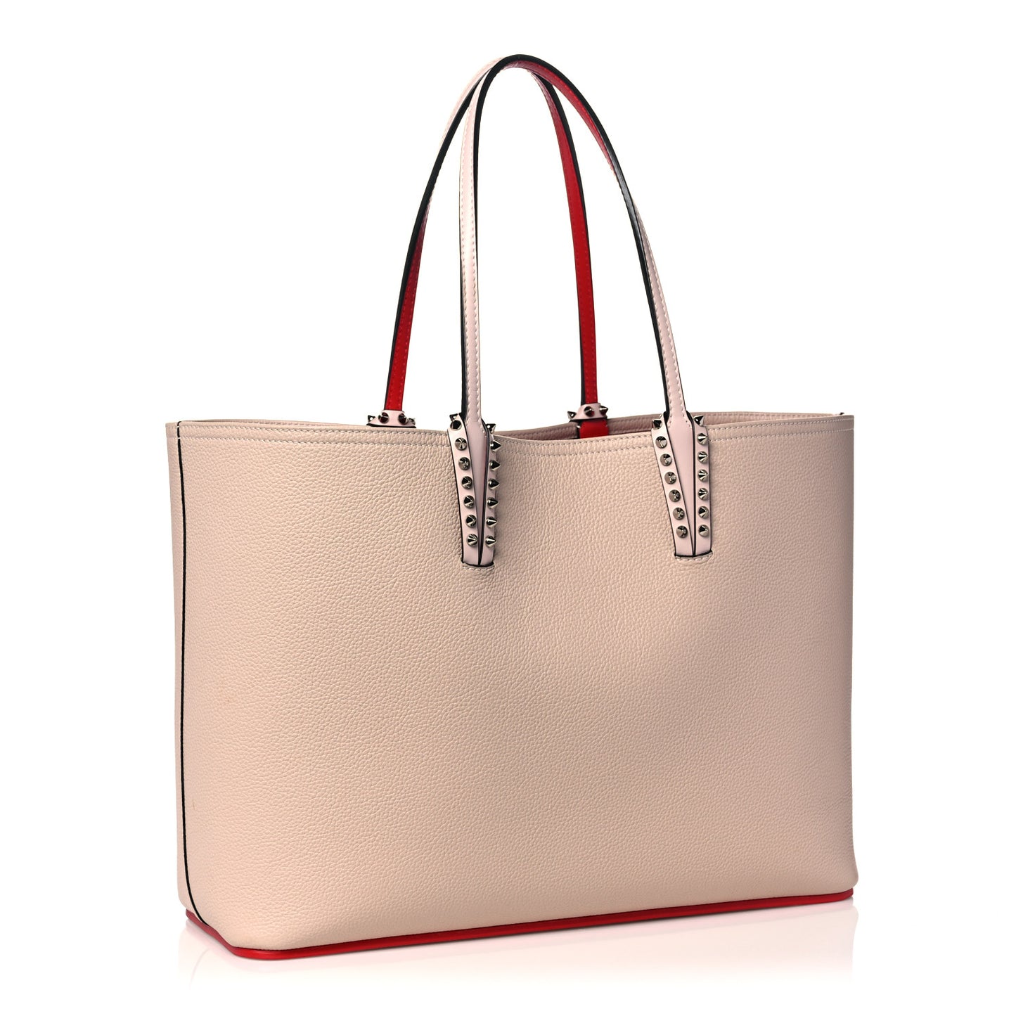Calfskin Spikes East West Cabata Tote Ballerina
