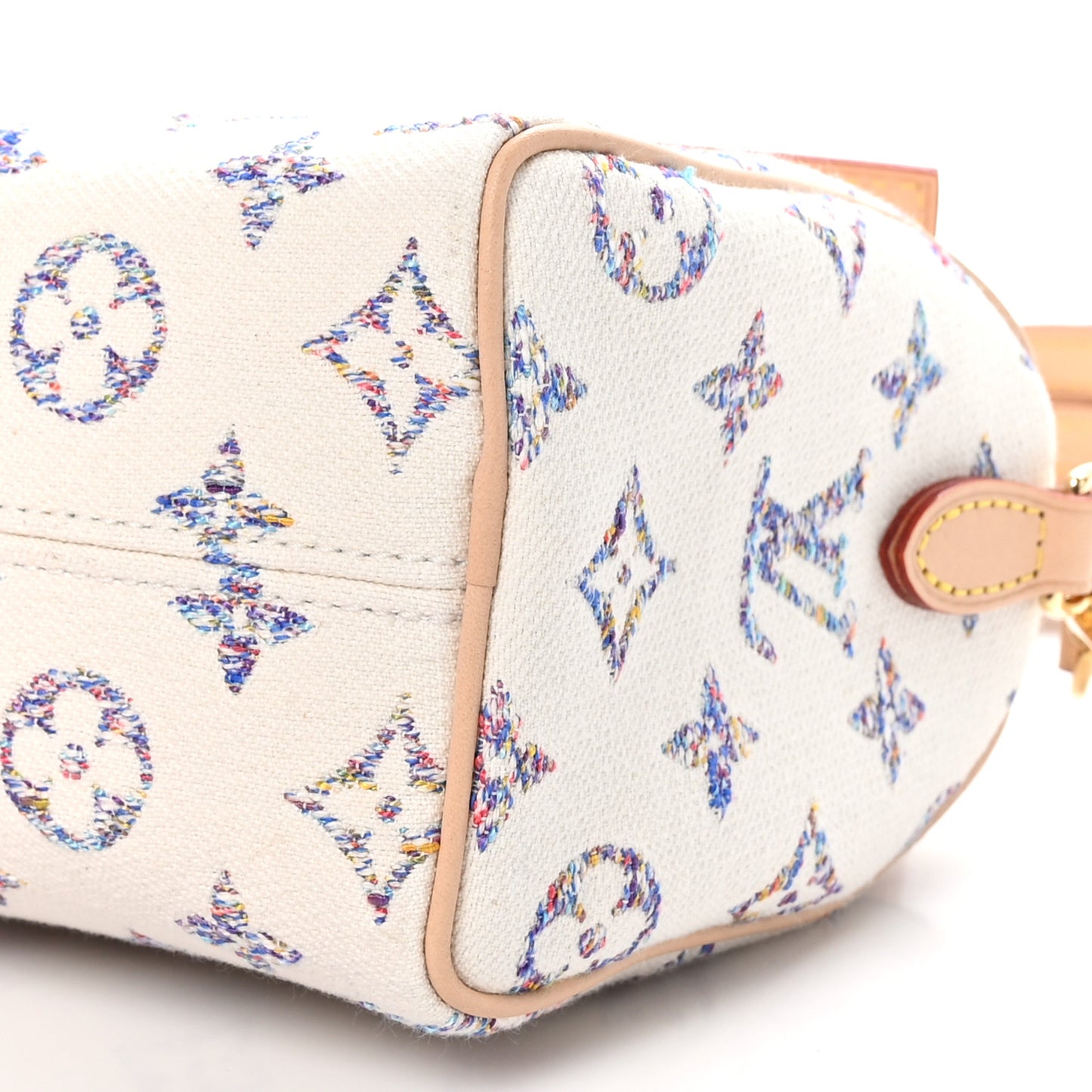 Monogram Jacquard Fabric Speedy Bandouliere 20 Multicolor Beige