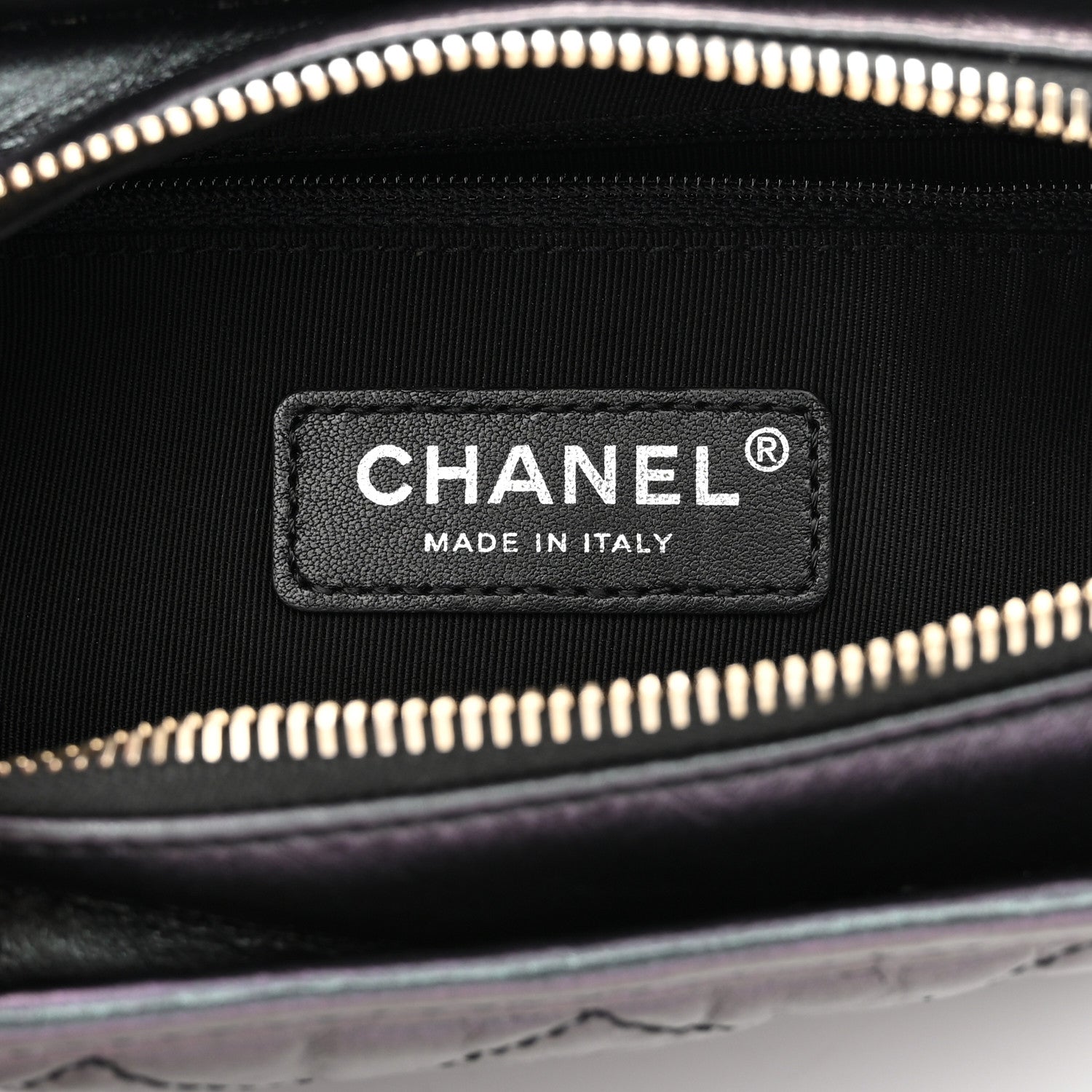 Chanel Iridescent Aged Calfskin Quilted Small Gabrielle Hobo Black 6 of 10