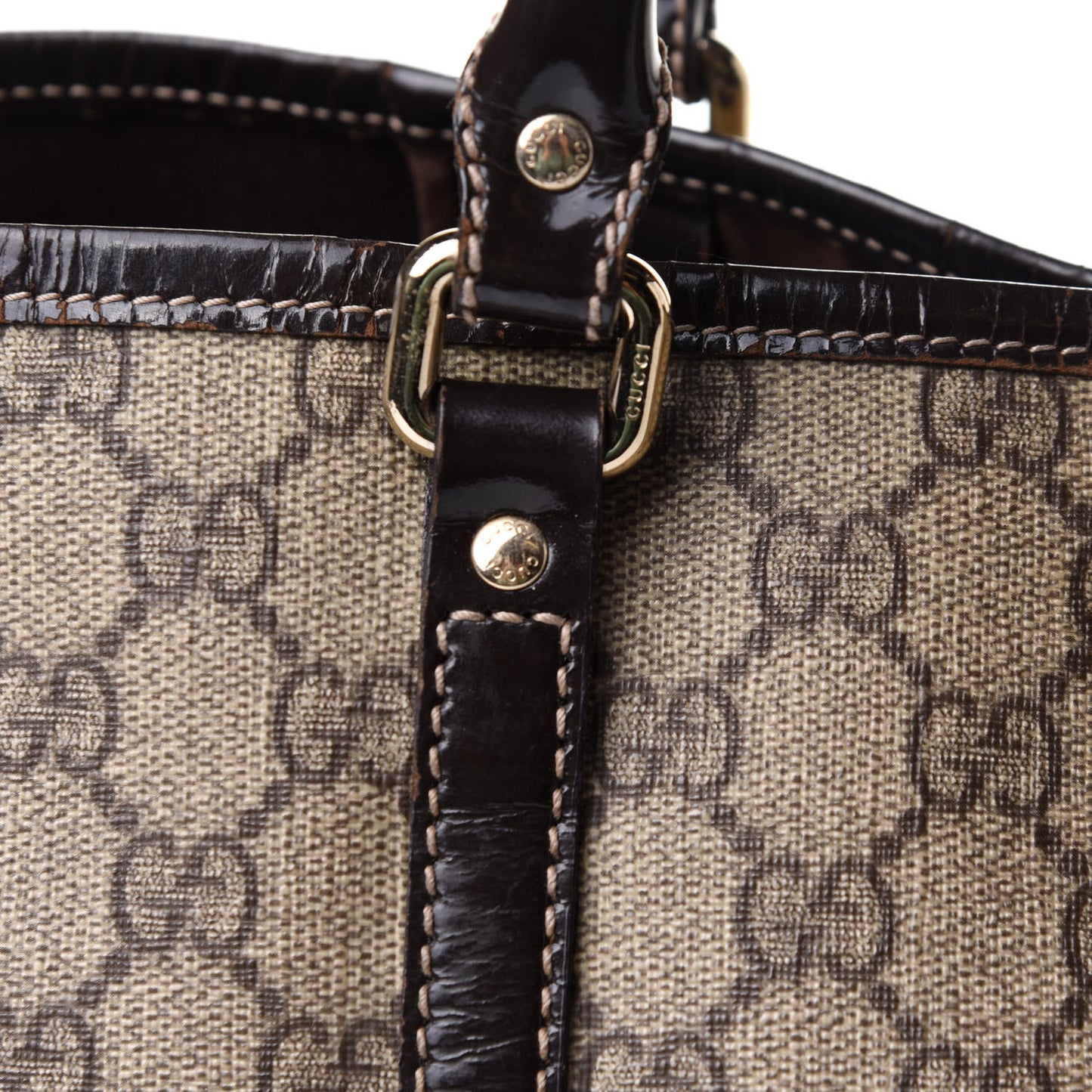 GG Plus Monogram Medium Joy Tote Dark Brown