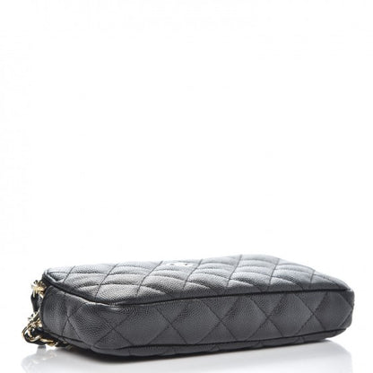 Chanel Caviar Quilted Small Clutch With Chain Black 4 of 13