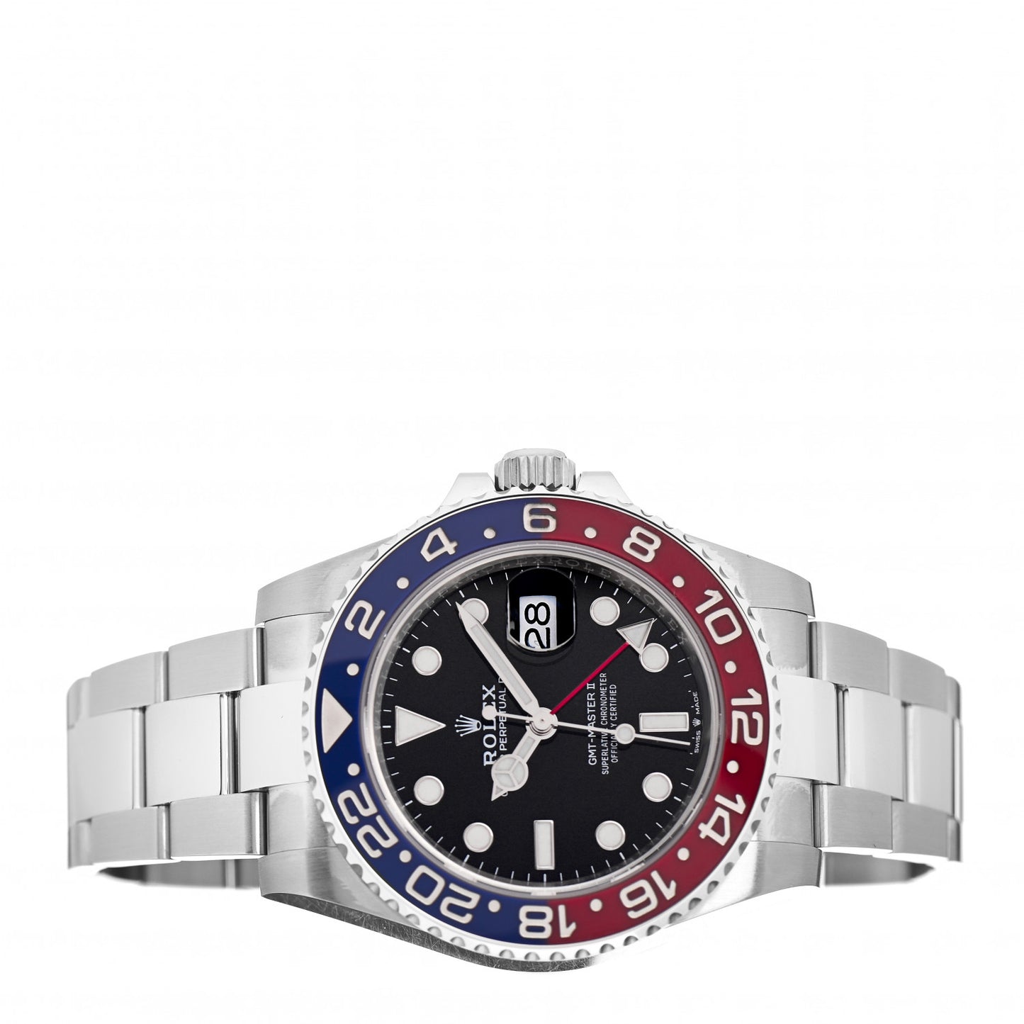 Stainless Steel 40mm Oyster Perpetual Date GMT Master Ⅱ Pepsi Watch 126710BLRO