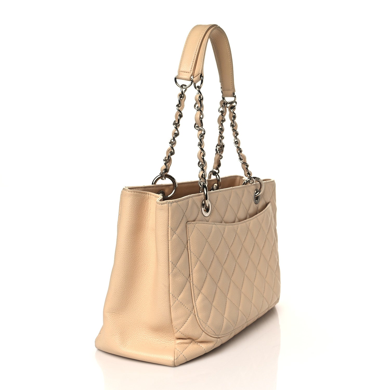 Chanel Caviar Quilted Grand Shopping Tote GST Beige Clair 3 of 18