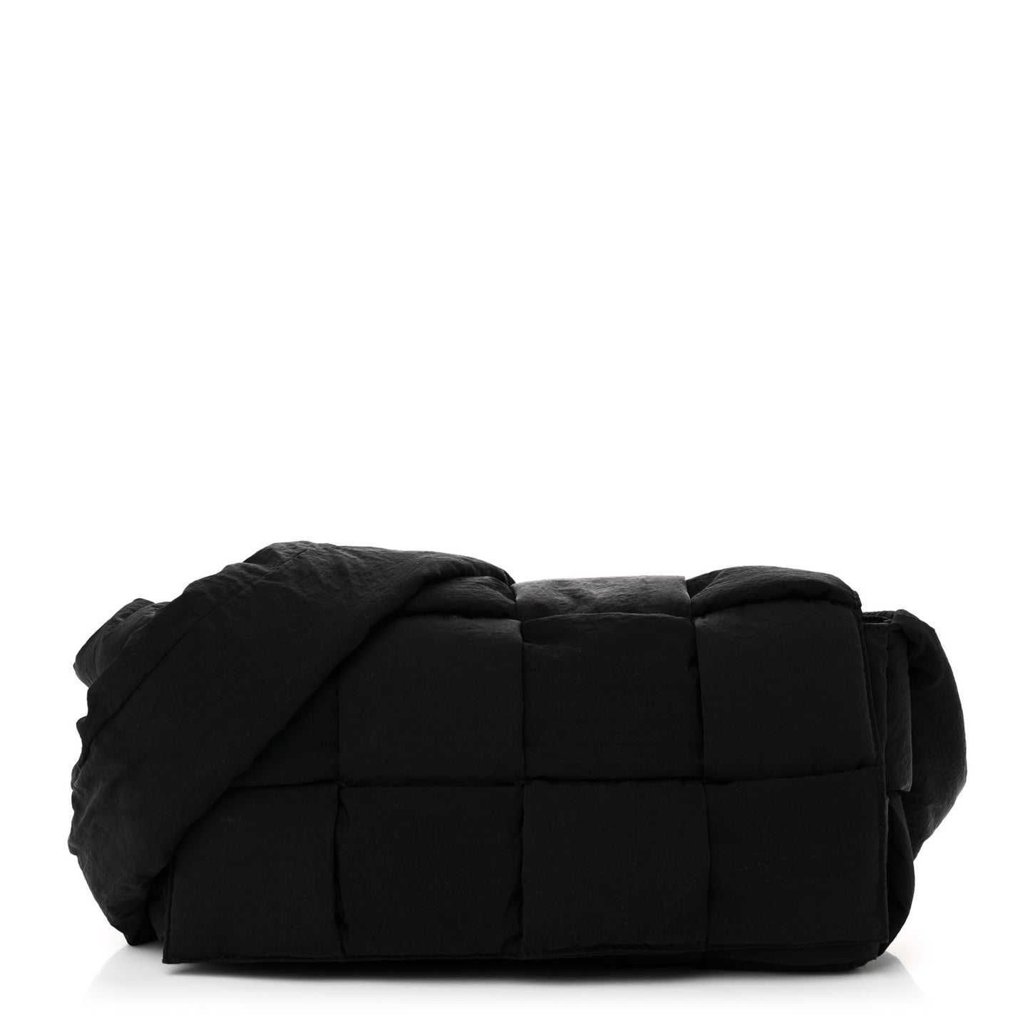 Nylon Intrecciato Padded Tech Cassette Bag Black