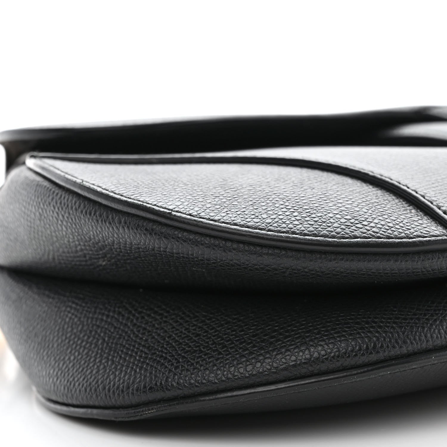 Christian Dior Grained Calfskin Saddle Bag Black 9 of 14