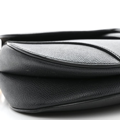 Christian Dior Grained Calfskin Saddle Bag Black 9 of 14