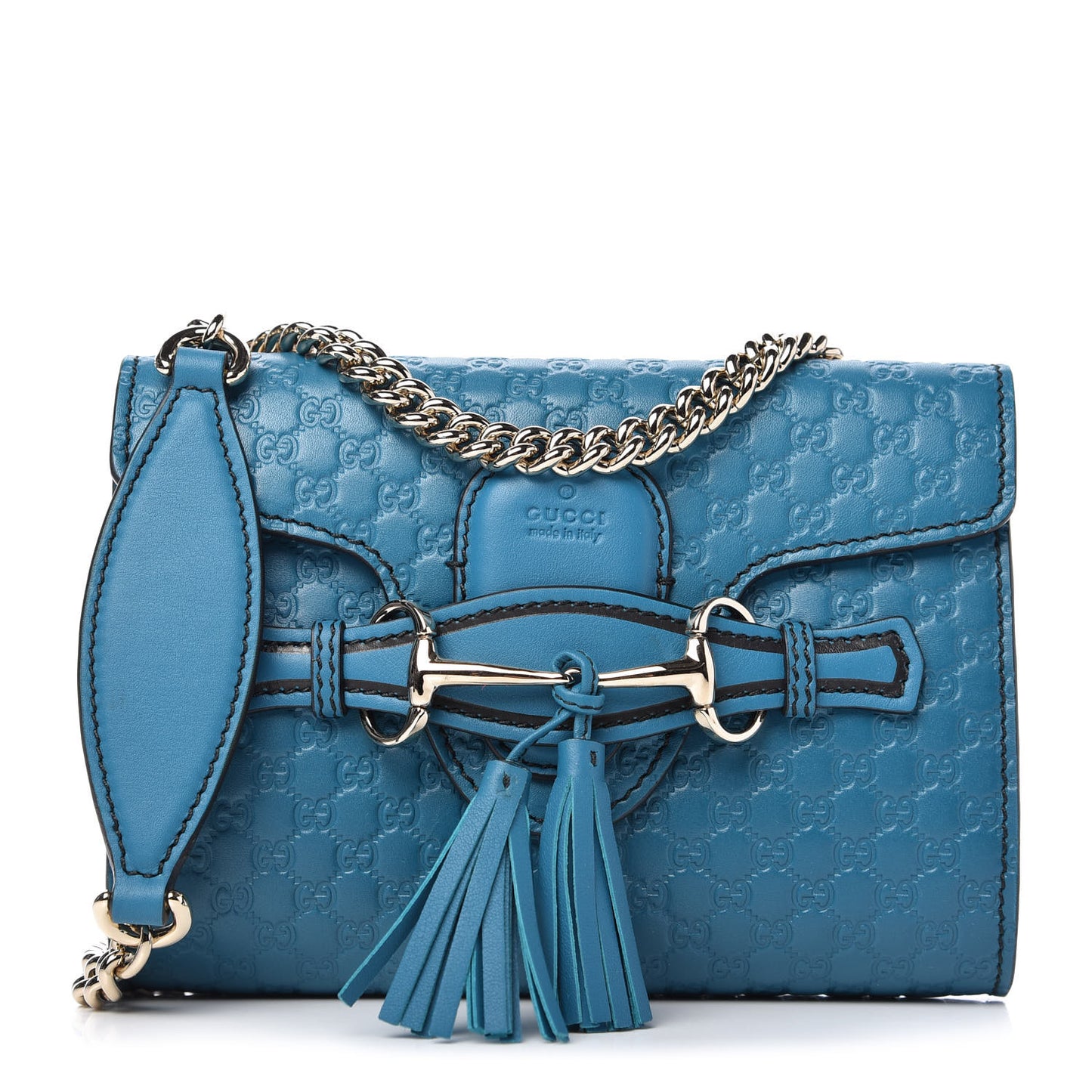 Microguccissima Mini Emily Shoulder Bag Deep Cobalt