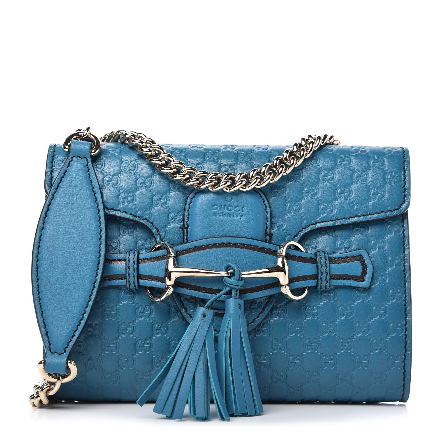Gucci Microguccissima Mini Emily Shoulder Bag Deep Cobalt 1 of 10