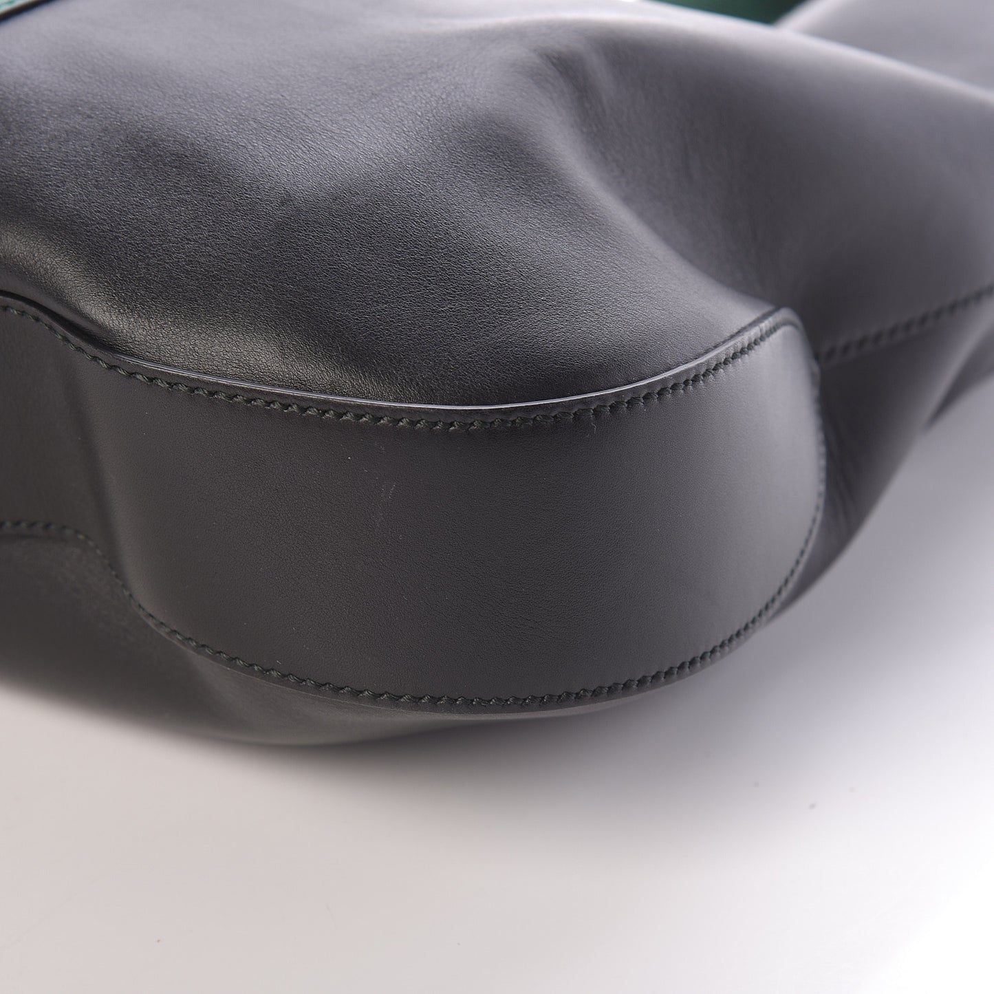 Calfskin Web Stripe Medium Dionysus Hobo Black
