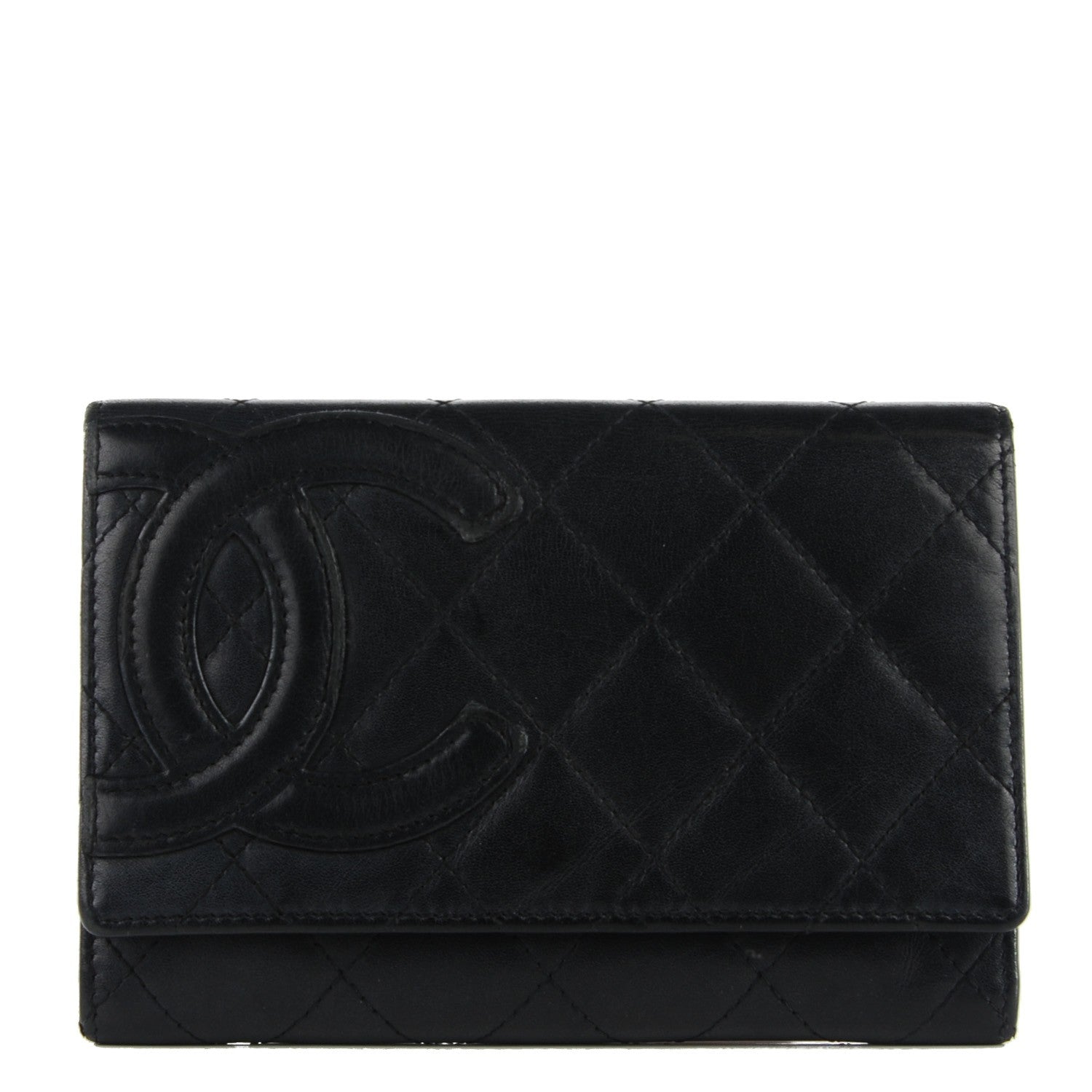 Chanel Calfskin Quilted Cambon Flap Wallet Black 1 of 8