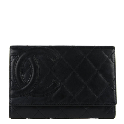 Chanel Calfskin Quilted Cambon Flap Wallet Black 1 of 8