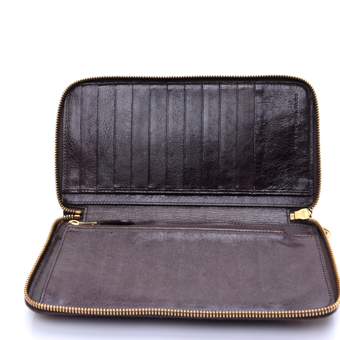 Agneau Giant 12 Gold Hardware Compagnon Wallet Black