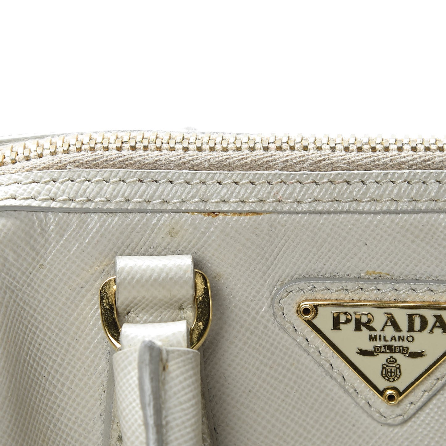 Saffiano Lux Mini Top Handle Crossbody Talco