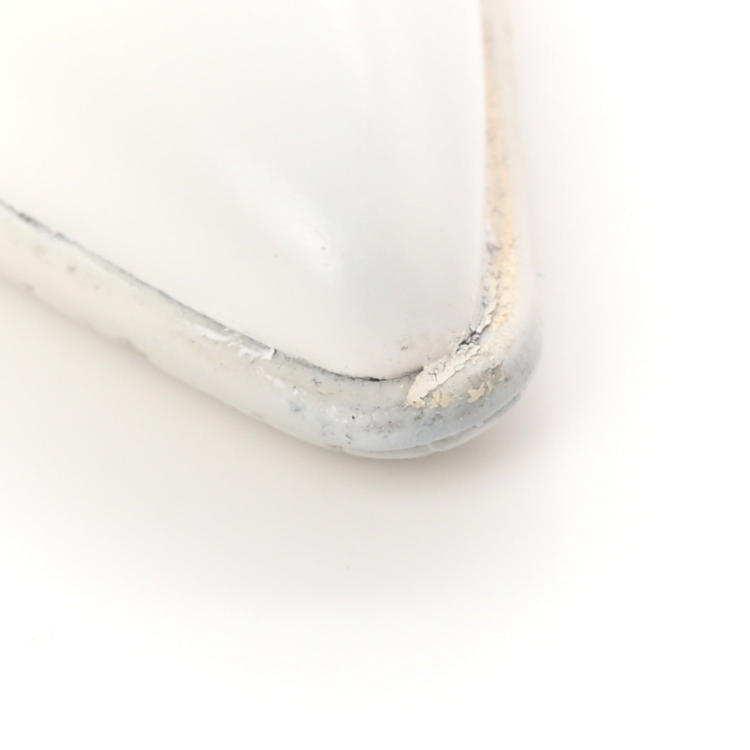Prada Spazzolato Triangle Logo Pointed Toe Slingback Flats 37 White 10 of 12